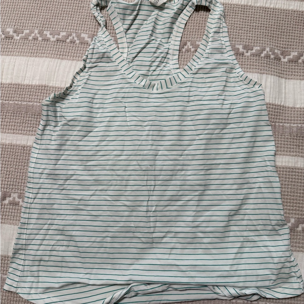 lululemon athletica Striped Tank Top - White and Green